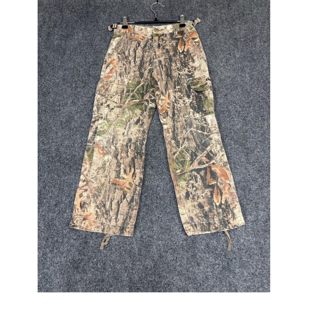Cabelas Cargo Pants Youth 8 Camo RealTree Adjustable Waist Utility Outdoor
